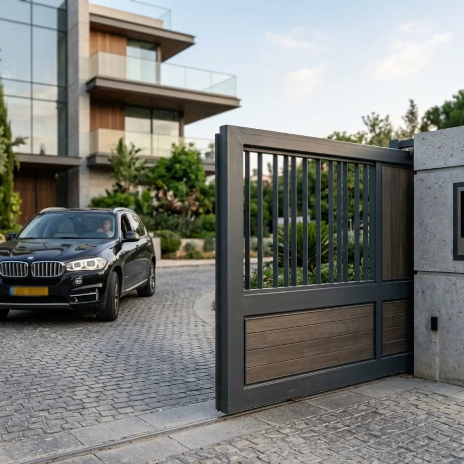 בקרת גישה לפרויקט מגורים או מסחרי: מדריך לבחירת שער חשמלי